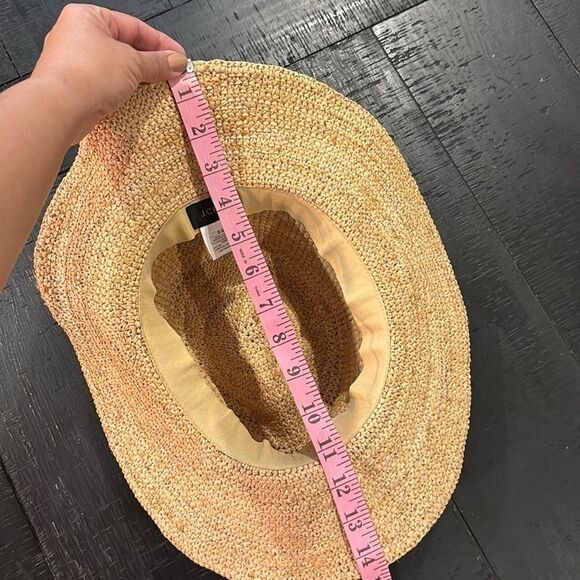 J. Crew Raffia Straw Beach Preppy Spring Summer Hat S/M​​​​​​​​​​ - Picture 8 of 9